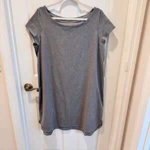 Eileen Fisher Gray T-Shirt Dress, Size XL
